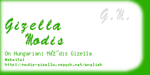 gizella modis business card